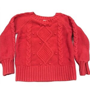 Gap Red Cable Knit Sweater holiday